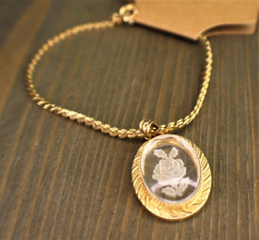 Swarovski Rose Silhouette Crystal Charm Bracelet